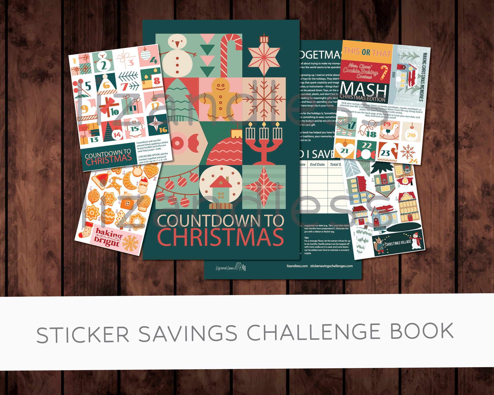 COUNTDOWN TO CHRISTMAS with Custom Sticker | Sticker Savings Challenge Book | Save With Stickers | Budget With Stickers