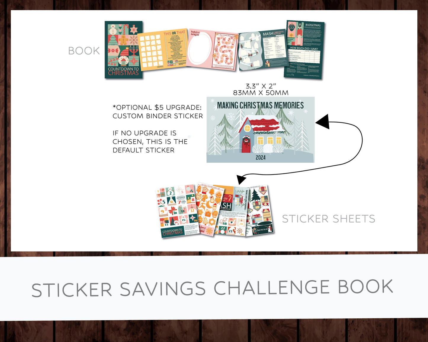 COUNTDOWN TO CHRISTMAS with Custom Sticker | Sticker Savings Challenge Book | Save With Stickers | Budget With Stickers