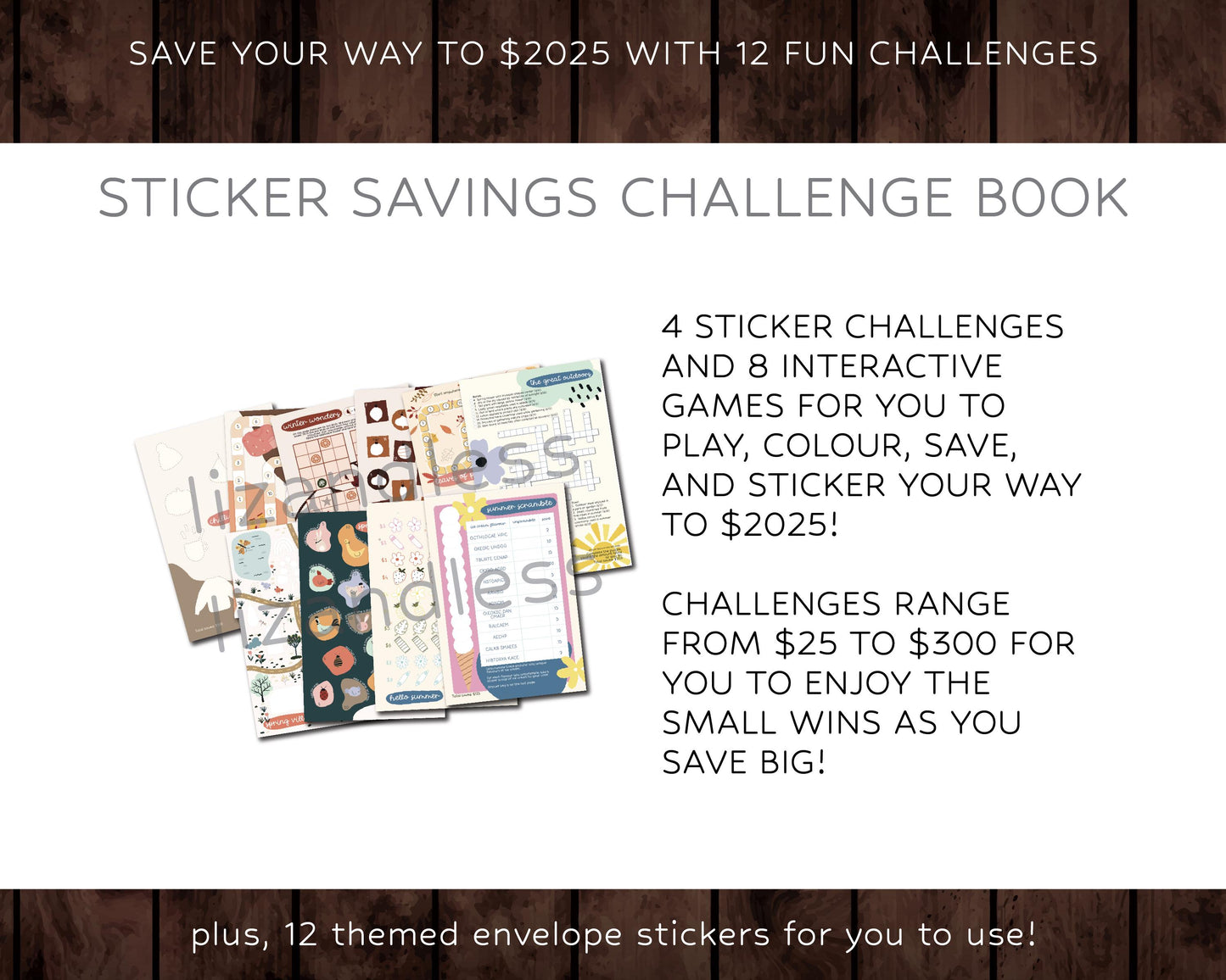 Four Seasons of Saving: SAVE 2025 | Sticker Savings Challenge Book | Save With Stickers | Budget With Stickers