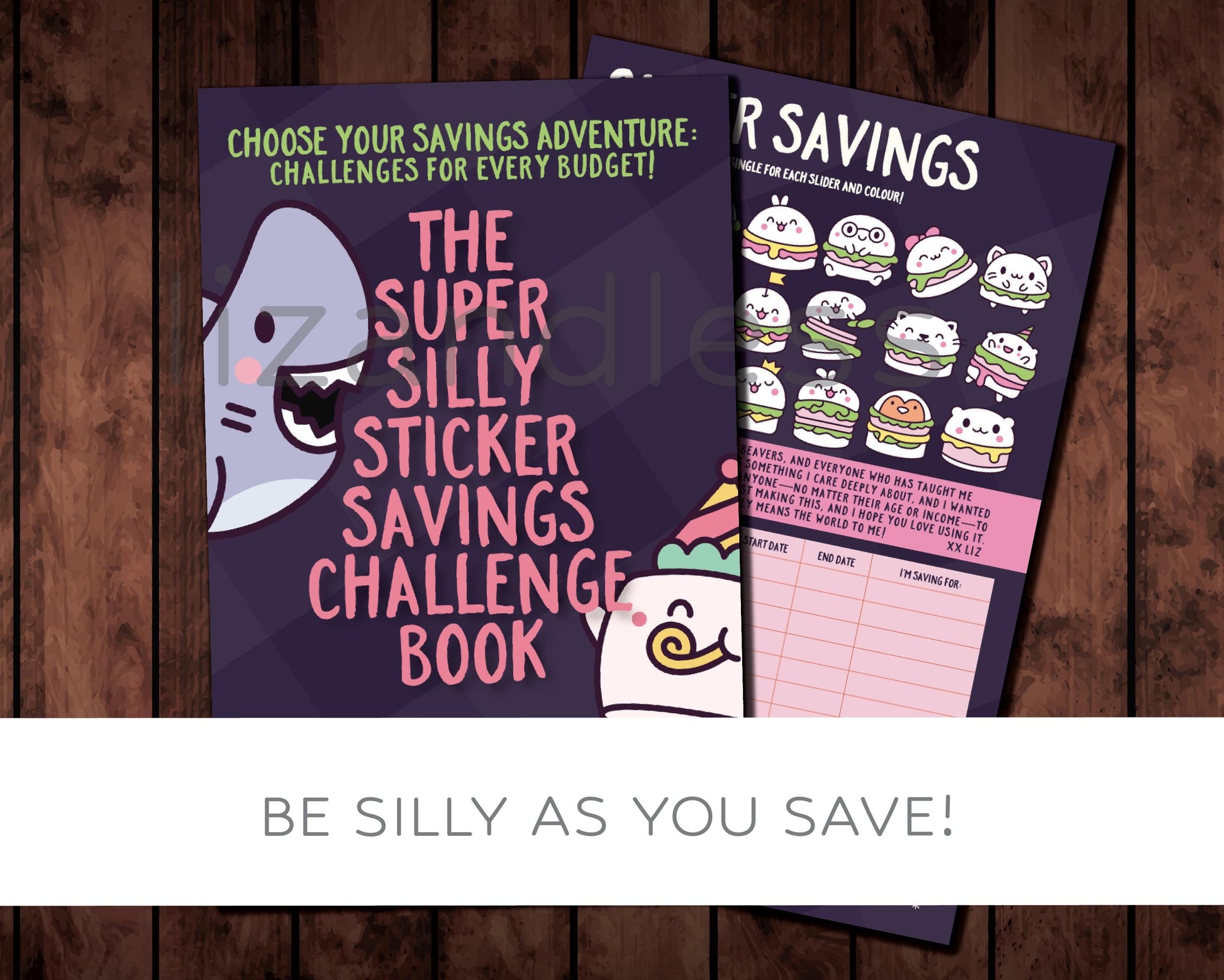 The Silly Sticker Savings Challenge Book| Sticker Savings Challenge Book | Save With Stickers | Budget With Stickers